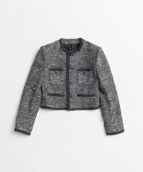 PRANK PROJECT(プランクプロジェクト)の「【2026Autumn Pre-Order】ツイードショートジャケット / Tweed Short Jacket(その他アウター・レディース・ブラック/グレー・FREE)」の7枚目の写真