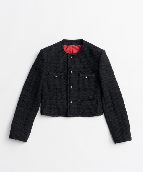 PRANK PROJECT(プランクプロジェクト)の「【2026Autumn Pre-Order】ツイードショートジャケット / Tweed Short Jacket(その他アウター・レディース・ブラック/グレー・FREE)」の8枚目の写真