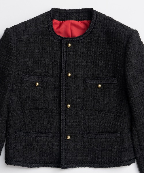 PRANK PROJECT(プランクプロジェクト)の「【2026Autumn Pre-Order】ツイードショートジャケット / Tweed Short Jacket(その他アウター・レディース・ブラック/グレー・FREE)」の10枚目の写真