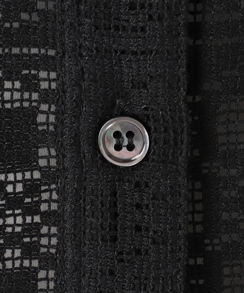 Spick & Span(スピックアンドスパン)の「《WEB限定 / 追加》PEレースフレンチスリーブシャツ(シャツ/ブラウス・レディース・ブラック/ホワイト・FREE)」の12枚目の写真
