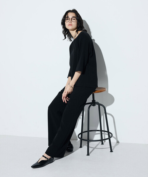 COMME CA(コムサ)の「〔 Sサイズ 〕 トリアセダブルクロス Tブラウス(シャツ/ブラウス・レディース・ブラック・5号)」の2枚目の写真