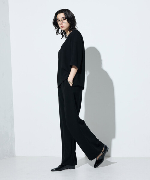 COMME CA(コムサ)の「〔 Sサイズ 〕 トリアセダブルクロス Tブラウス(シャツ/ブラウス・レディース・ブラック・5号)」の3枚目の写真