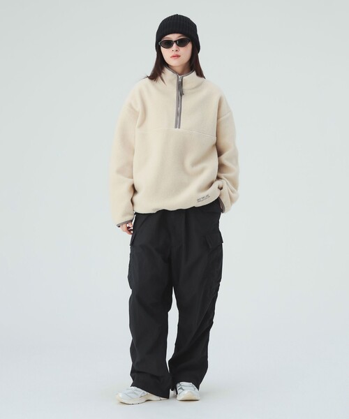 BEAMS HEART(ビームスハート)の「フリース アノラック(その他トップス・レディース・チャコールグレー/レッド/ホワイト系その他5・FREE)」の6枚目の写真