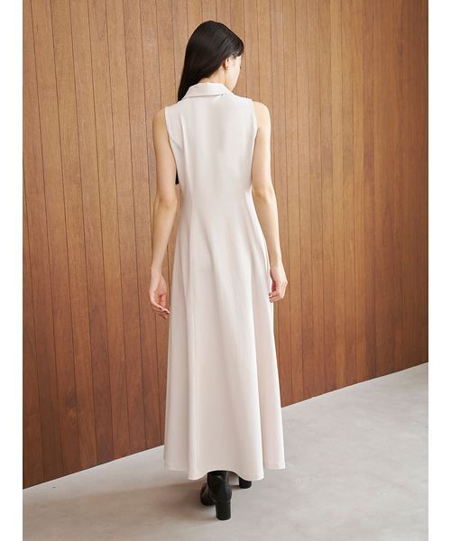 SNIDEL（スナイデル）の「フロントボタンカットソーワンピース（ワンピース・レディース・ライトベージュ/マルチ/ダークブラウン・0/1）」の7枚目の写真