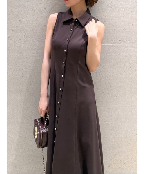 SNIDEL（スナイデル）の「フロントボタンカットソーワンピース（ワンピース・レディース・ライトベージュ/マルチ/ダークブラウン・0/1）」の13枚目の写真