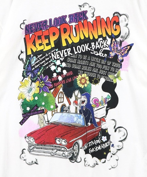 ScoLar(スカラー)の「ScoLar(スカラー) ダークメルヘン柄Tシャツ(Tシャツ/カットソー・レディース・ブラック/ネイビー/グリーン/オフホワイト・MEDIUM)」の14枚目の写真