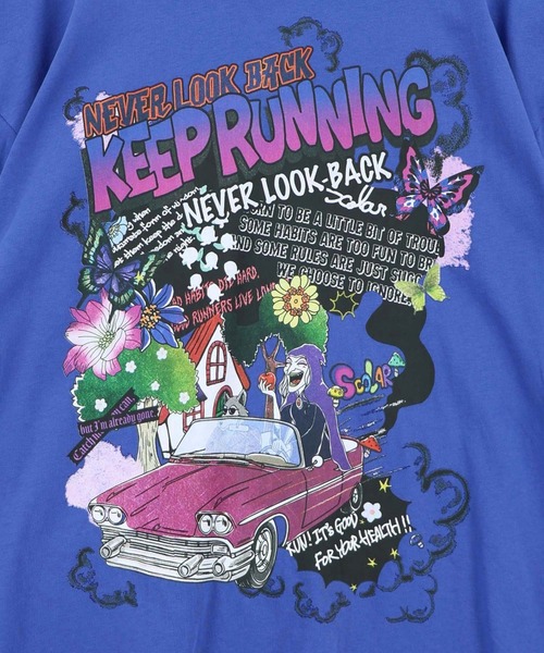 ScoLar(スカラー)の「ScoLar(スカラー) ダークメルヘン柄Tシャツ(Tシャツ/カットソー・レディース・ブラック/ネイビー/グリーン/オフホワイト・MEDIUM)」の20枚目の写真
