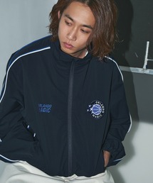 EMMA CLOTHES（エマクローズ）の「NBA/エヌビーエー 別注 チームロゴ刺繍 配色ライントラックジャケット（ブルゾン）」