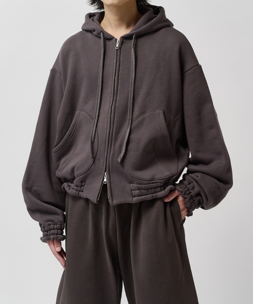 SHINYAKOZUKA(シンヤコヅカ)の「home old style zip hoodie(パーカー・メンズ・チャコールグレー/ブラック・MEDIUM/SMALL)」の15枚目の写真