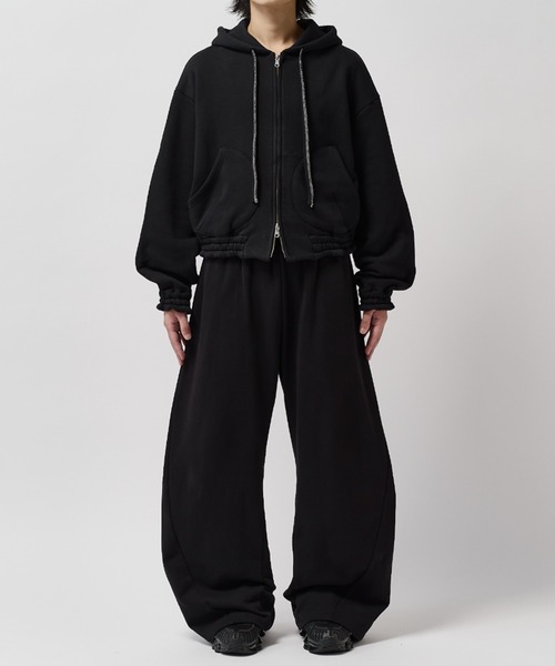 SHINYAKOZUKA(シンヤコヅカ)の「home old style zip hoodie(パーカー・メンズ・チャコールグレー/ブラック・MEDIUM/SMALL)」の9枚目の写真