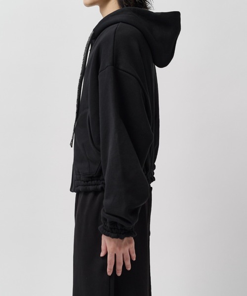 SHINYAKOZUKA(シンヤコヅカ)の「home old style zip hoodie(パーカー・メンズ・チャコールグレー/ブラック・MEDIUM/SMALL)」の6枚目の写真