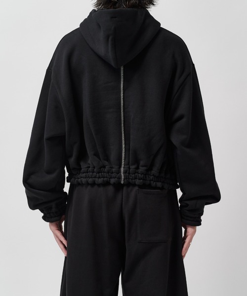 SHINYAKOZUKA(シンヤコヅカ)の「home old style zip hoodie(パーカー・メンズ・チャコールグレー/ブラック・MEDIUM/SMALL)」の8枚目の写真