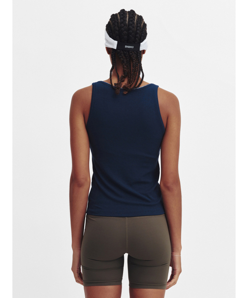 MENASOO(ミナス)の「Soft Merrow Bra Top_Navy(Tシャツ/カットソー・レディース・ネイビー・F)」の2枚目の写真
