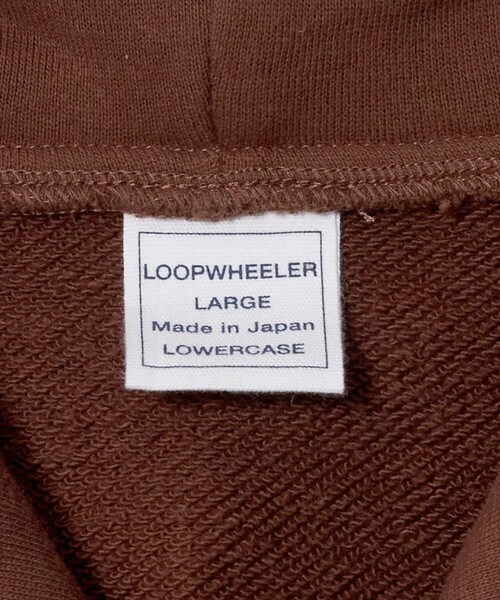LOOPWHEELER(ループウィラー)の「<LOOPWHEELER x LOWERCASE for UNITED ARROWS>ジップアップ フーディー(スウェット・メンズ・ダークブラウン/ブラック・S/M/XL/L)」の14枚目の写真