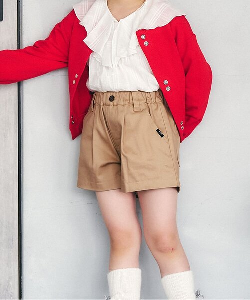 Seraph(セラフ)の「【ストレッチ】らくかわショートパンツ(その他パンツ・キッズ・レッド/ベージュ/インディゴブルー/その他3/チェック・120/110/100/90/80/140/130)」の1枚目の写真