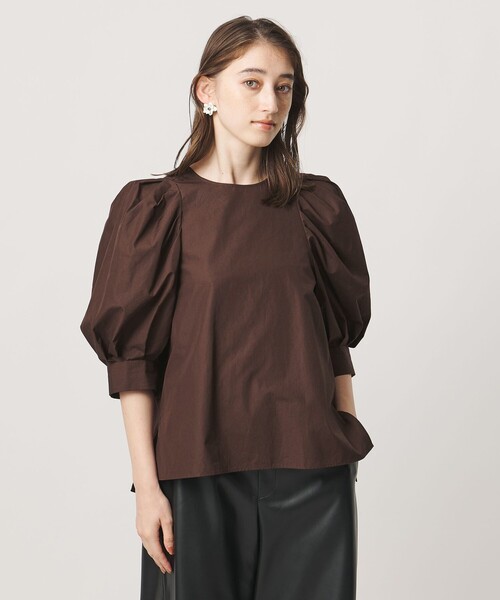 UNITED ARROWS(ユナイテッドアローズ)の「5分袖 コットン パプ ブラウス(シャツ/ブラウス・レディース・ダークブラウン/その他1・FREE)」の3枚目の写真