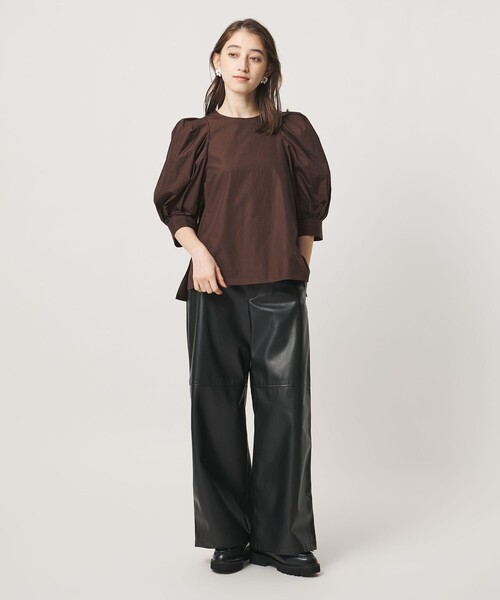 UNITED ARROWS(ユナイテッドアローズ)の「5分袖 コットン パプ ブラウス(シャツ/ブラウス・レディース・ダークブラウン/その他1・FREE)」の5枚目の写真