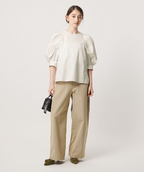 UNITED ARROWS(ユナイテッドアローズ)の「5分袖 コットン パプ ブラウス(シャツ/ブラウス・レディース・ダークブラウン/その他1・FREE)」の8枚目の写真