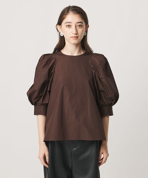UNITED ARROWS(ユナイテッドアローズ)の「5分袖 コットン パプ ブラウス(シャツ/ブラウス・レディース・ダークブラウン/その他1・FREE)」の9枚目の写真