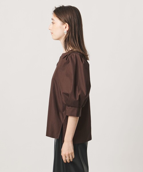 UNITED ARROWS(ユナイテッドアローズ)の「5分袖 コットン パプ ブラウス(シャツ/ブラウス・レディース・ダークブラウン/その他1・FREE)」の10枚目の写真