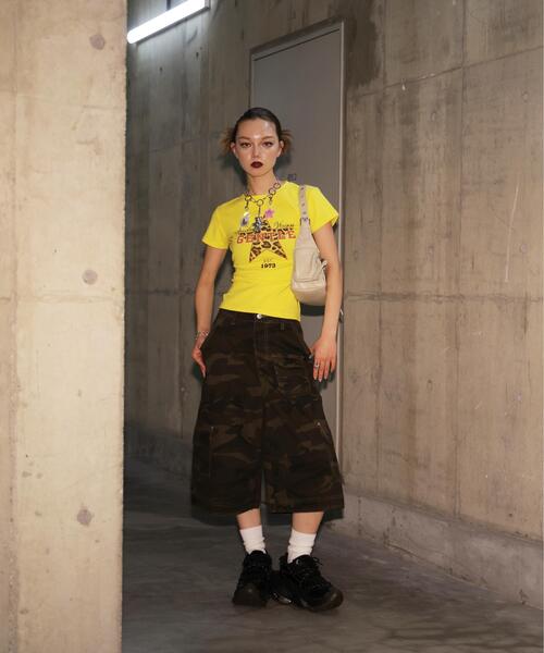 L.H.P(エルエイチピー)の「MAVYTH/メヴィス/CAMO CARGO SHORTS(カーゴパンツ・レディース・オリーブ系1・L/M)」の6枚目の写真