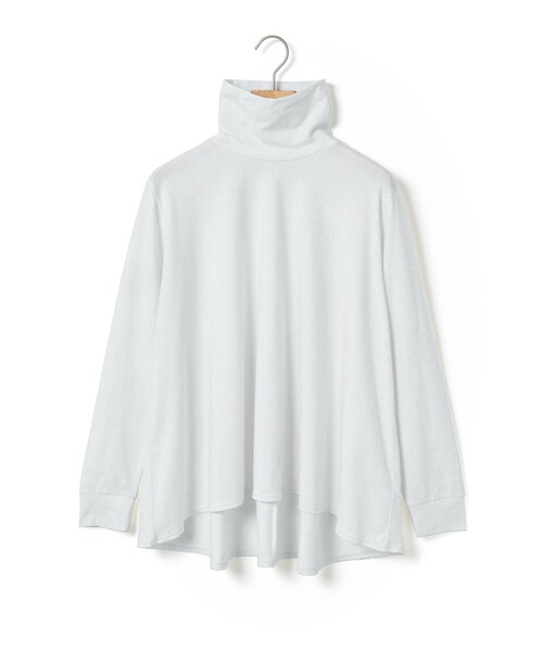 MidiUmi（ミディウミ）の「MidiUmi ハイネックフレアプルオーバー（Tシャツ/カットソー・レディース・ブラック/ライトグレー/オフホワイト/ライトブルー・FREE）」の3枚目の写真
