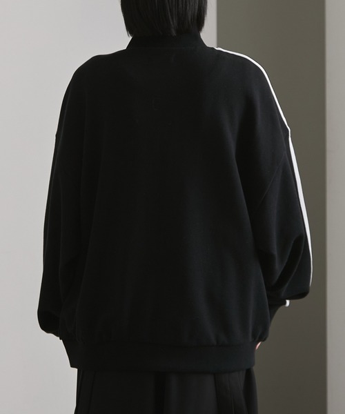 cussil(クシル)の「【cussil/クシル】ルーズシルエットラインスリーブスウェットトラックジップジャケット(ブルゾン・メンズ・ブラック/グレー・L/M/S)」の19枚目の写真
