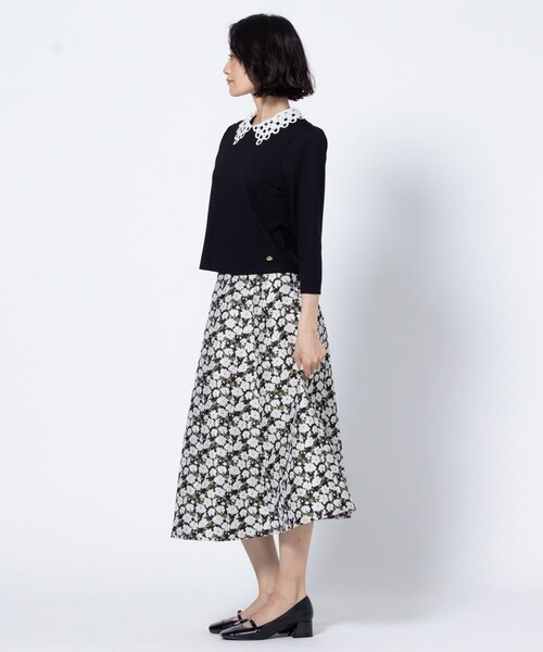 TOCCA(トッカ)の「DOT COLLAR TOPS カットソー(Tシャツ/カットソー・レディース・アイボリー系/ブラック系・MEDIUM/SMALL)」の9枚目の写真