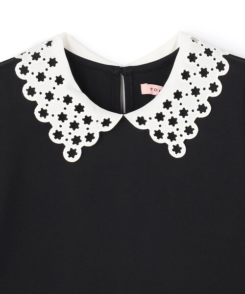 TOCCA(トッカ)の「DOT COLLAR TOPS カットソー(Tシャツ/カットソー・レディース・アイボリー系/ブラック系・MEDIUM/SMALL)」の17枚目の写真