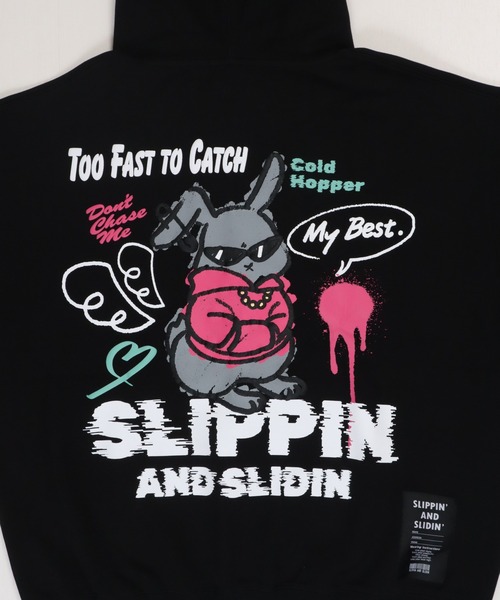Ha-Li-C STORE(ハリックストア)の「ウサギ ラクガキジップパーカー(パーカー・メンズ・ピンク系その他/ライトグレー/ブラック・MEDIUM/LARGE/X-LARGE)」の6枚目の写真