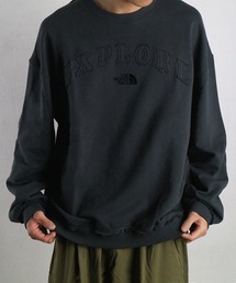【韓国限定・日本未入荷】THE NORTH FACE EXPLORE SWEATSHIRTS / ノースフェイス エクスプロア スウェットシャツ アップリケ ロゴ刺繍 長袖トレーナー