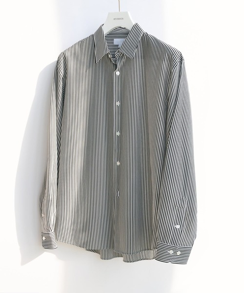 KANEMASA PHIL.(カネマサフィル)の「【KANEMASA PHIL.】46G Stripe Modest Shirt(シャツ/ブラウス・メンズ・ブラック/ホワイト/ブルー・L/M)」の3枚目の写真