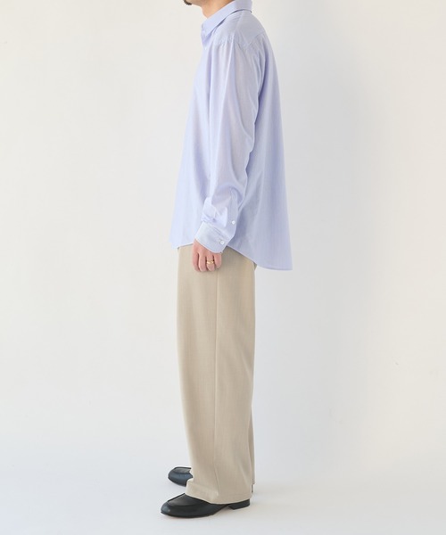 KANEMASA PHIL.(カネマサフィル)の「【KANEMASA PHIL.】46G Stripe Modest Shirt(シャツ/ブラウス・メンズ・ブラック/ホワイト/ブルー・L/M)」の6枚目の写真