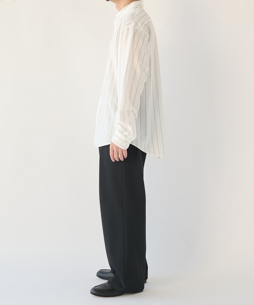 KANEMASA PHIL.(カネマサフィル)の「【KANEMASA PHIL.】46G Stripe Modest Shirt(シャツ/ブラウス・メンズ・ブラック/ホワイト/ブルー・L/M)」の17枚目の写真