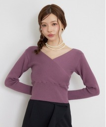 カシュクール2WAYウォッシャブルニットトップス 秋服 冬服
