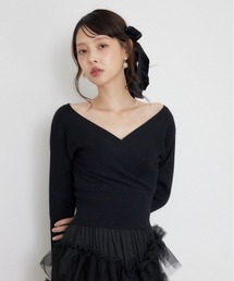 rienda（リエンダ）の「カシュクール2WAYウォッシャブルニットトップス 秋服 冬服（ニット/セーター）」