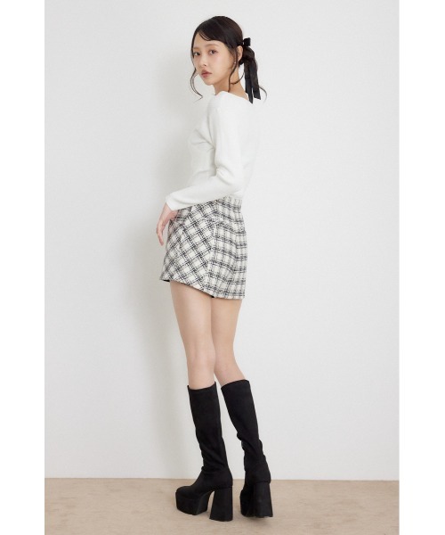 rienda(リエンダ)の「カシュクール2WAYウォッシャブルニットトップス 秋服 冬服(ニット/セーター・レディース・ブラウン/ブラック/ホワイト/ダークパープル・FREE)」の14枚目の写真