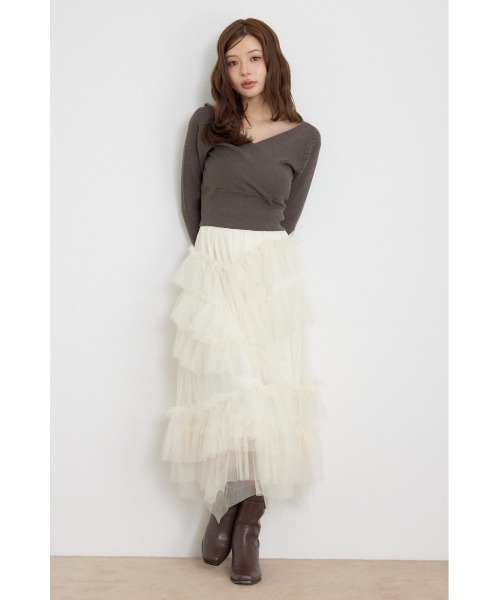 rienda(リエンダ)の「カシュクール2WAYウォッシャブルニットトップス 秋服 冬服(ニット/セーター・レディース・ブラウン/ブラック/ホワイト/ダークパープル・FREE)」の17枚目の写真