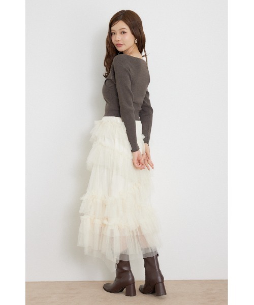 rienda(リエンダ)の「カシュクール2WAYウォッシャブルニットトップス 秋服 冬服(ニット/セーター・レディース・ブラウン/ブラック/ホワイト/ダークパープル・FREE)」の19枚目の写真