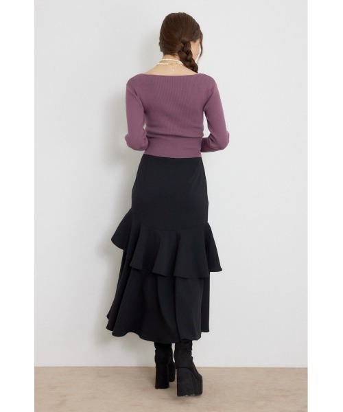rienda(リエンダ)の「カシュクール2WAYウォッシャブルニットトップス 秋服 冬服(ニット/セーター・レディース・ブラウン/ブラック/ホワイト/ダークパープル・FREE)」の9枚目の写真