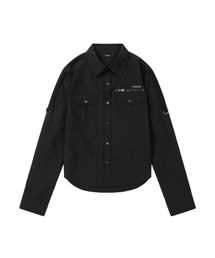 Roll-Up Nylon Safari Shirts (Black)