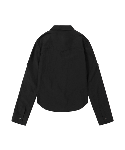 AAKAM（アーカム）の「Roll-Up Nylon Safari Shirts (Black)（シャツ/ブラウス・レディース・その他・1/2）」の2枚目の写真