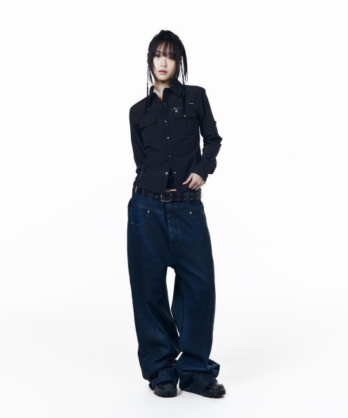 AAKAM（アーカム）の「Roll-Up Nylon Safari Shirts (Black)（シャツ/ブラウス・レディース・その他・1/2）」の4枚目の写真