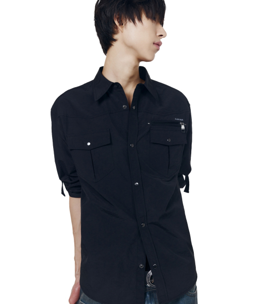 AAKAM（アーカム）の「Roll-Up Nylon Safari Shirts (Black)（シャツ/ブラウス・レディース・その他・1/2）」の9枚目の写真
