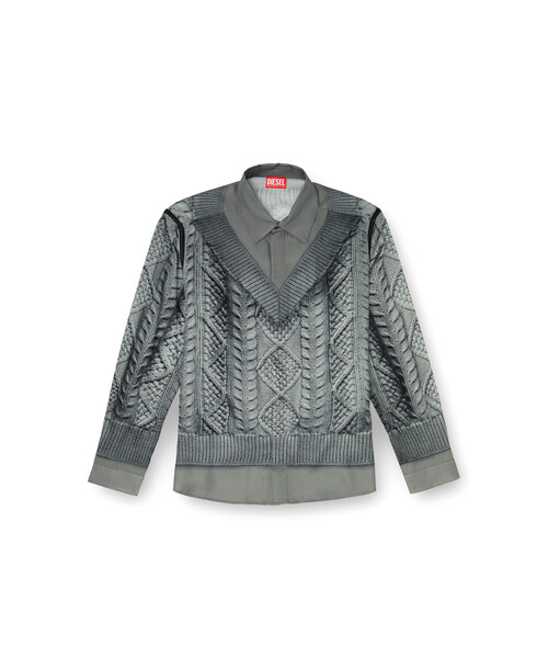 DIESEL(ディーゼル)の「メンズ シャツ S-SIMPLY-EFBN(シャツ/ブラウス・メンズ・グレー・46/50/48)」の5枚目の写真