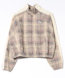 PUMA ウェア プーマウェア W T7 RELAXED TARTAN WOVEN JKT WOVEN JACKETS 639021 81MOUSE GRAY
