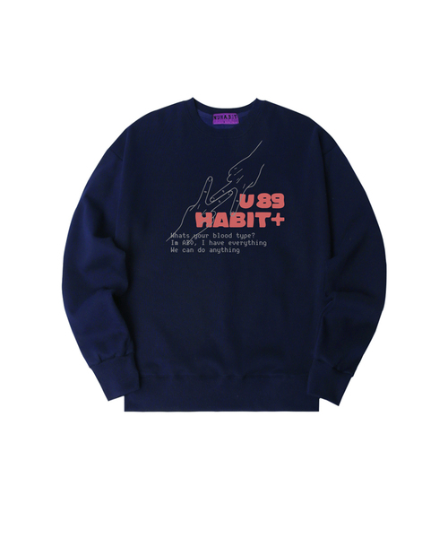 NUHABIT（ニューハビット）の「N/H TYPE89 オーバーサイズ 裏起毛 スウェット (GOM4-6NH1376)（スウェット・メンズ・ブラック/ホワイト/ネイビー/ライトグレー/チャコールグレー/アイボリー・MEDIUM/LARGE/X-LARGE）」の6枚目の写真