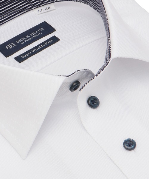 TOKYO SHIRTS(トウキョウシャツ)の「【超形態安定】 形態安定ノンアイロン ワイド 長袖ビジネスワイシャツ(ビジネスシャツ・メンズ・ホワイト・首回り41cm-裄丈86cm/首回り42cm-裄丈82cm/首回り42cm-裄丈86cm/首回り43cm-裄丈82cm/首回り43cm-裄丈86cm/首回り37cm-裄丈80cm/首回り37cm-裄丈84cm/首回り39cm-裄丈80cm/首回り39cm-裄丈84cm/首回り41cm-裄丈82cm)」の2枚目の写真