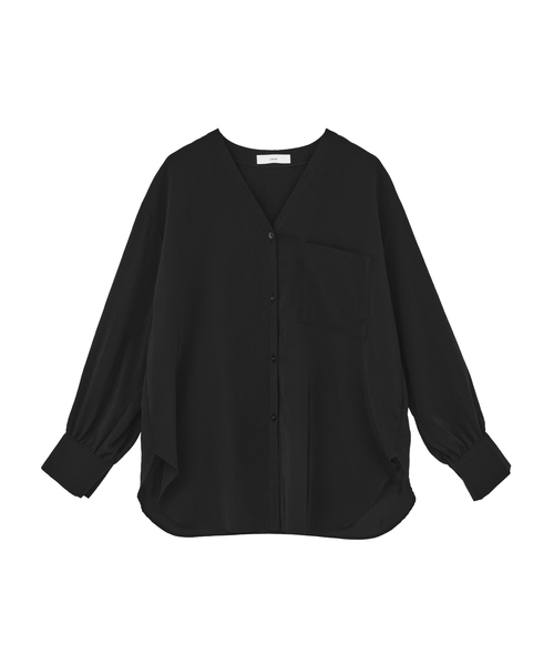 Liesse(リエス)の「バックフラップデザインブラウス(セットアップ可)(シャツ/ブラウス・レディース・ブラウン/ブラック・FREE)」の9枚目の写真