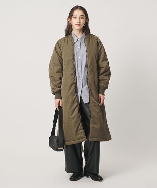 TICCA(ティッカ)の「【別注】<TICCA>ロング MA-1 コート(MA-1・レディース・ブラック/オリーブ・FREE)」の2枚目の写真